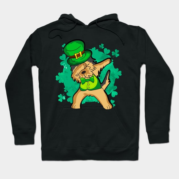 Irish Terrier Dabbing Dog St Patricks Day Hoodie by E